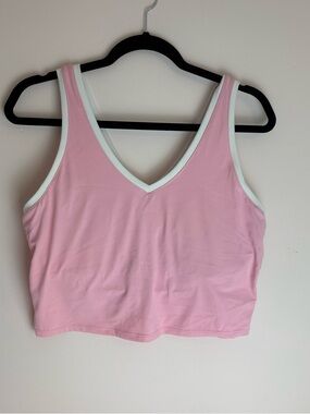 all in motion Pink V-Neck Athletic Tank with White Label